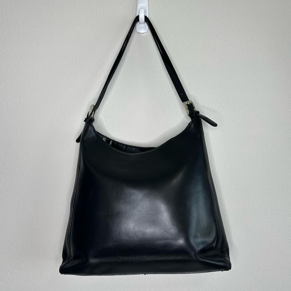 Gianfranko Ferre Black Leather Shoulder Bag Medium